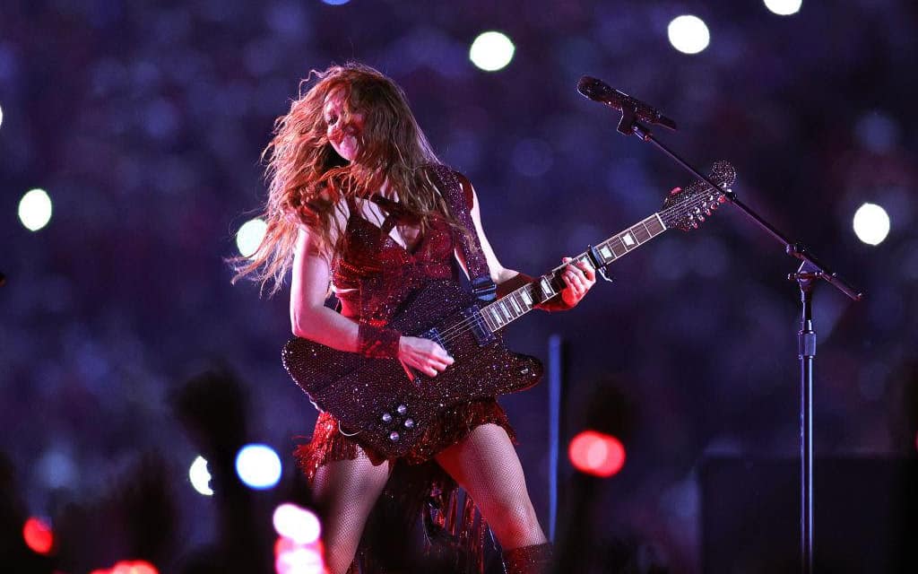 Watch Shakira Shake It with Her Gibson Firebird Guitar During the Super Bowl Halftime Show