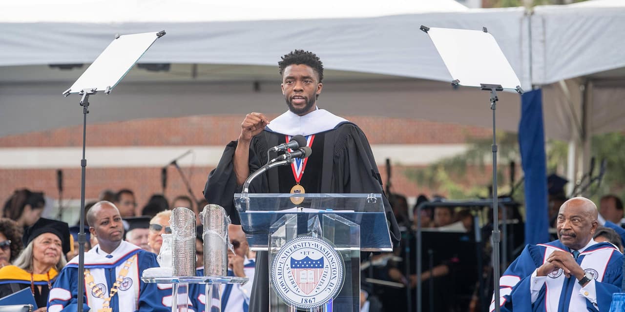 Chadwick Boseman Celebrates the Class of 2018 at Howard University Commencement
