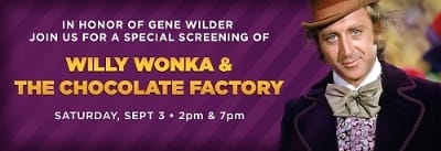 Gene Wilder’s Willy Wonka & The Chocolate Factory Returns to the Big Screen this Saturday at Regal