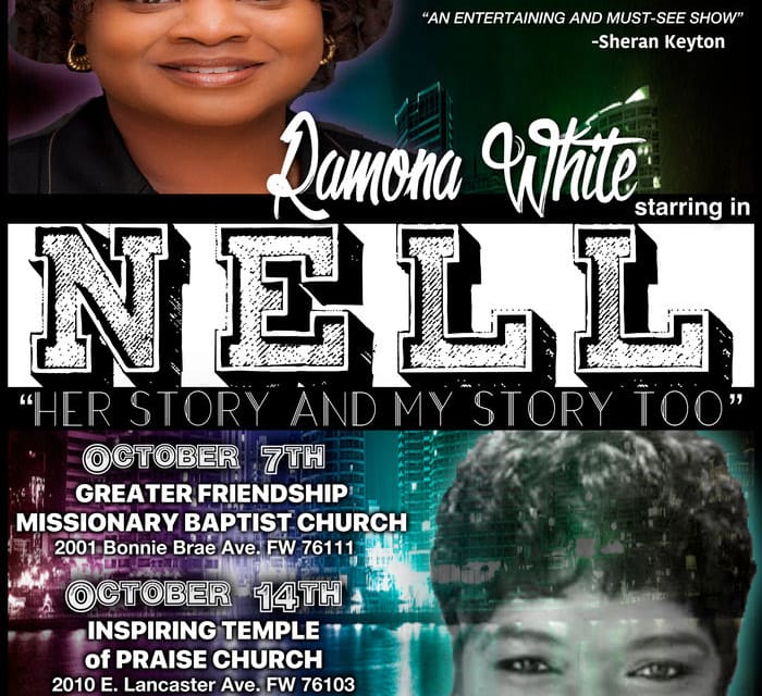 Ramona White stars in ‘Nell: Her story and my story’ with two shows this month