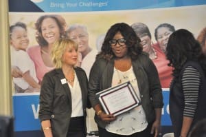 Cora Jakes-Coleman is honored with the "What Leading Looks Like" award